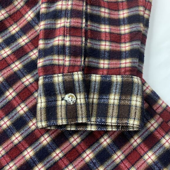 Honey Punch Shirt Womens Medium Red Black Plaid Button Up Long Sleeve Flannel - Picture 5 of 12